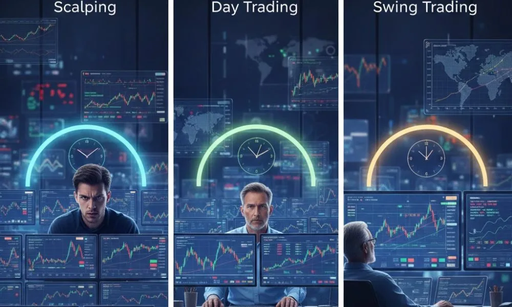 تفاوت استراتژی اسکالپ، دی‌تریدر و سوئینگ تریدینگ